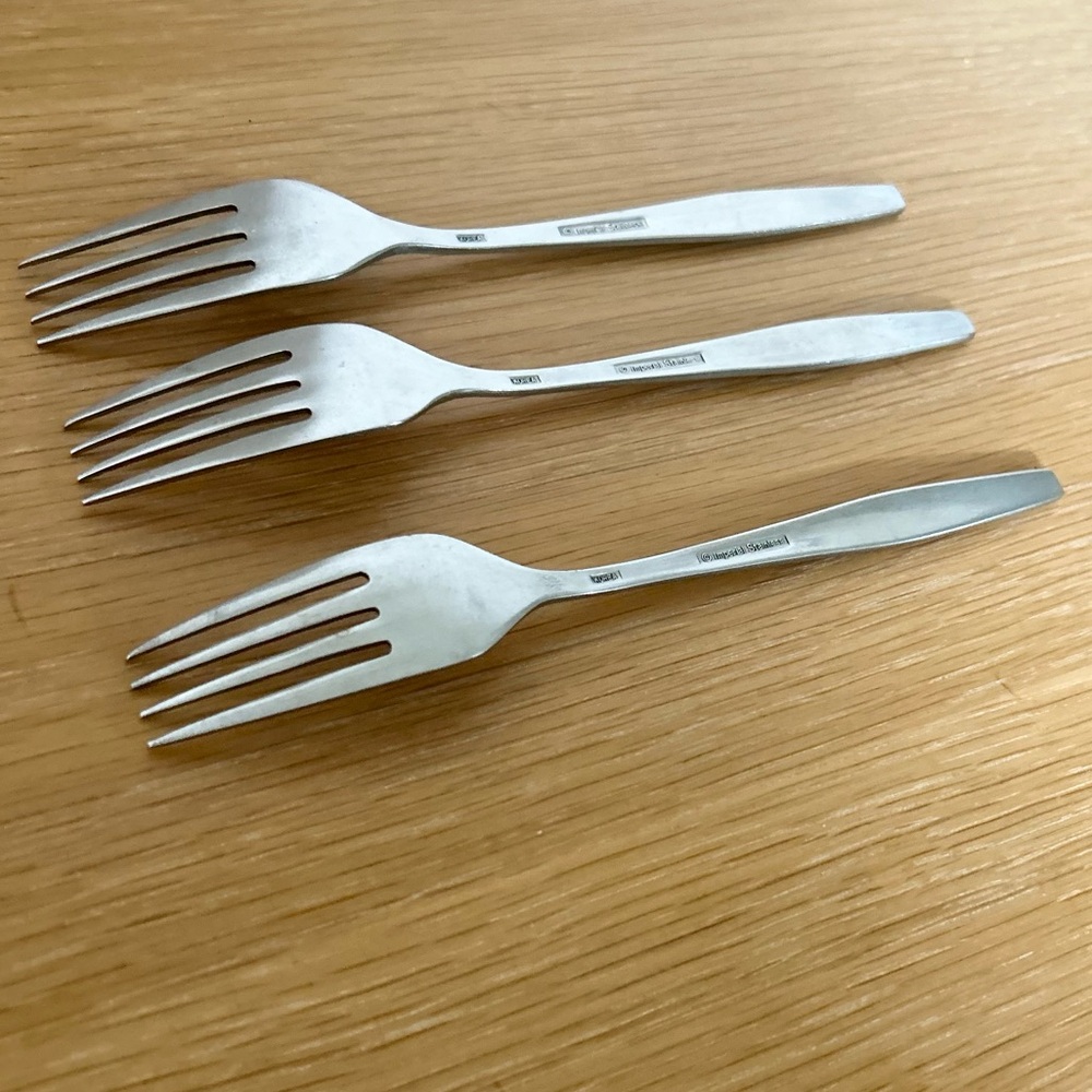 VTG 3 Imperial Stainless Steel Forks. NEVER USED - Picture 5 of 6